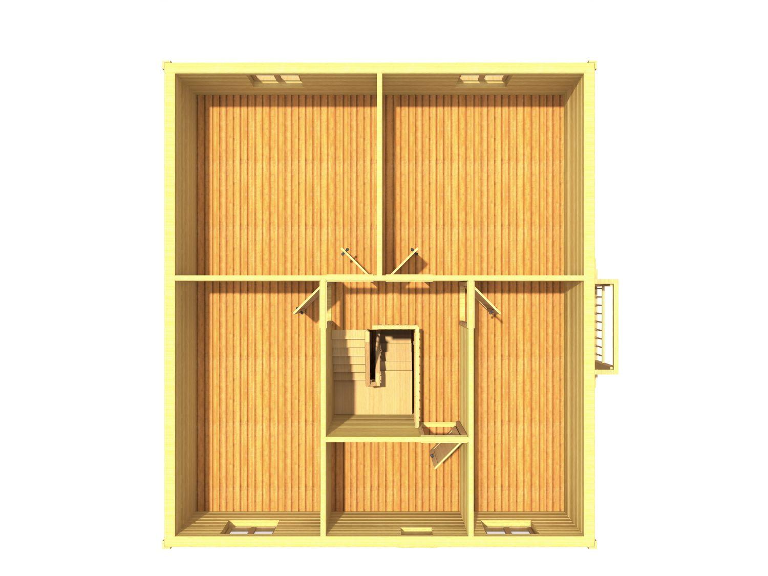 картинка Проект каркасного дома 8х9 (№К115) от компании Люксстрой
