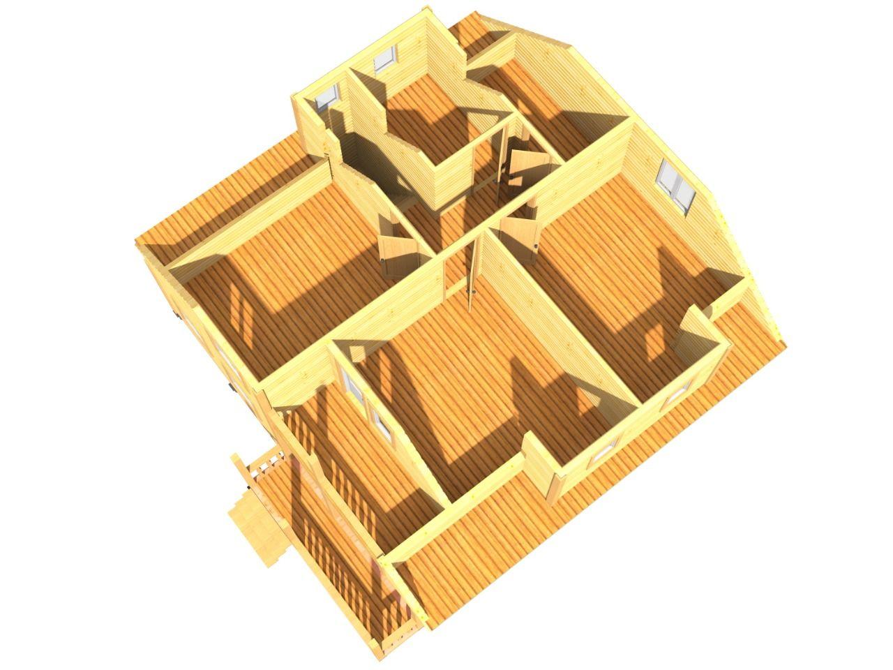 картинка Проект каркасного дома 9х10 (№К87) от компании Люксстрой