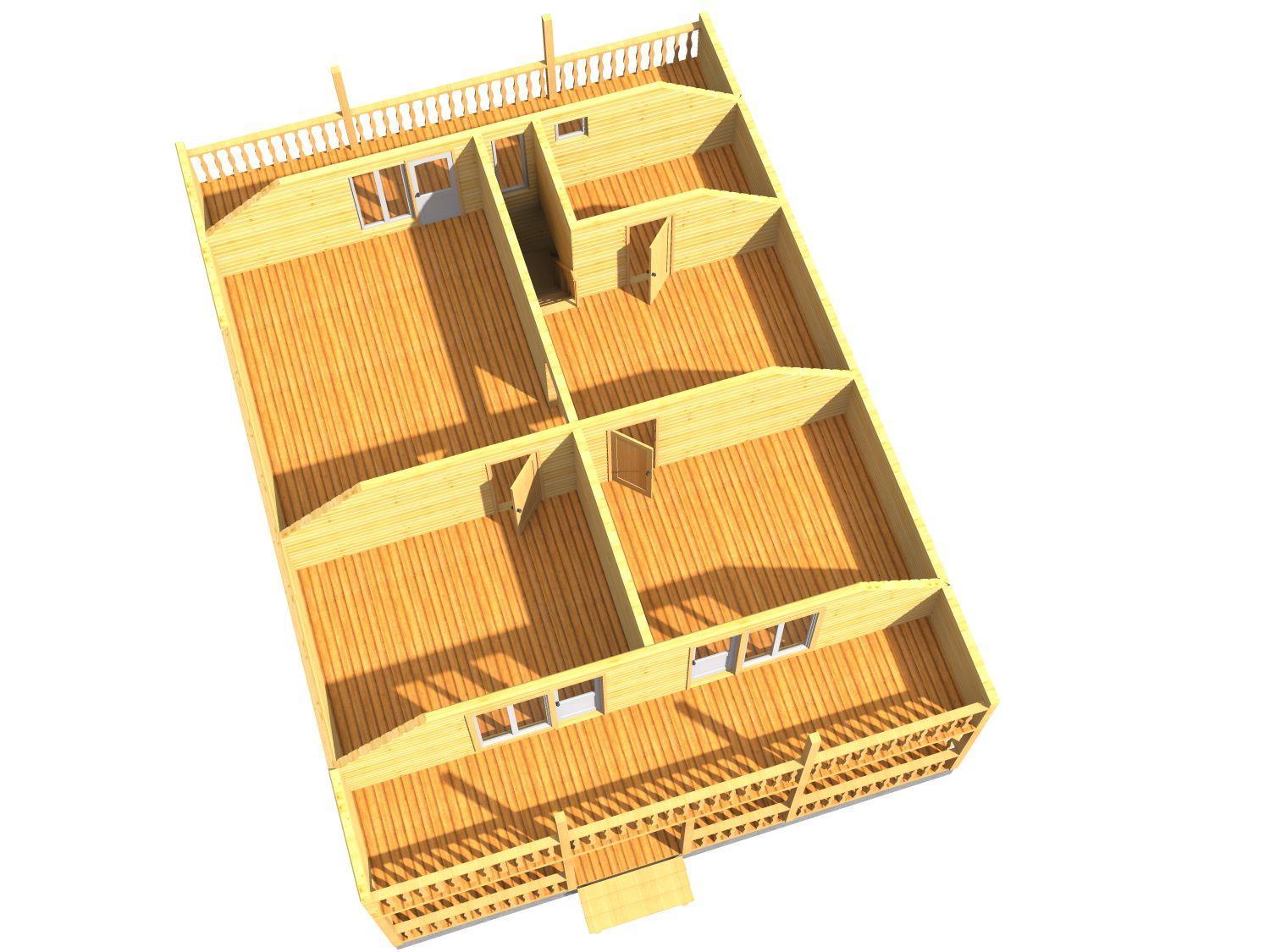 картинка Проект каркасного дома 10х14 (№К112) от компании Люксстрой