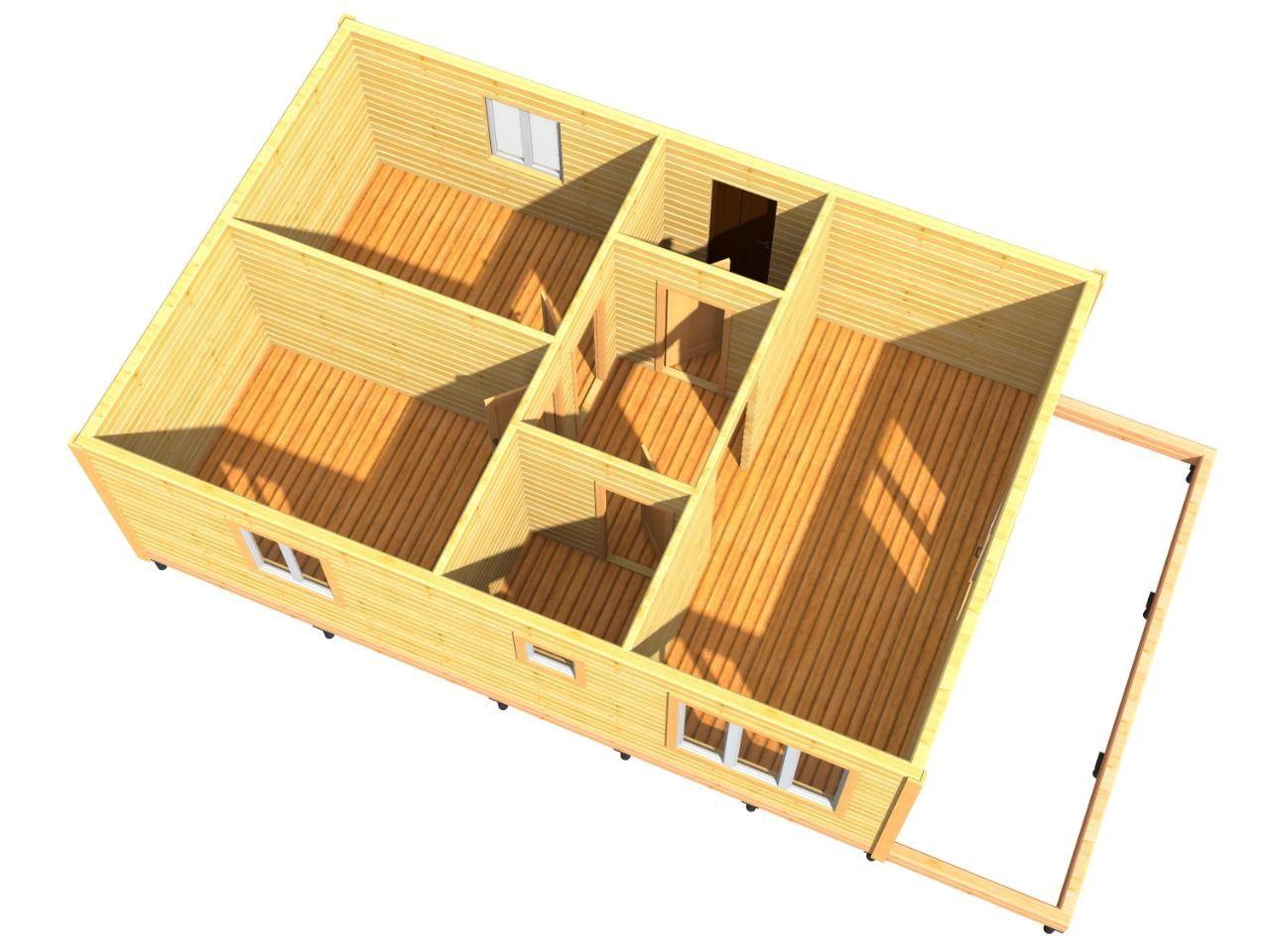 картинка Проект каркасного дома 6х11 (№К42) от компании Люксстрой