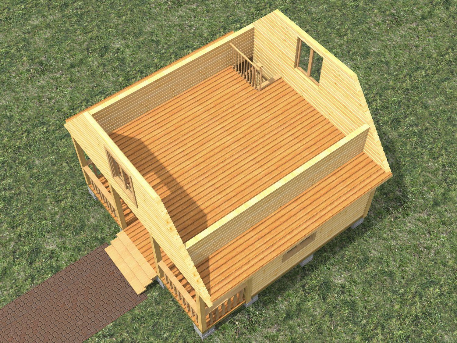 картинка Проект каркасного дома 6х6 (№К91) от компании Люксстрой
