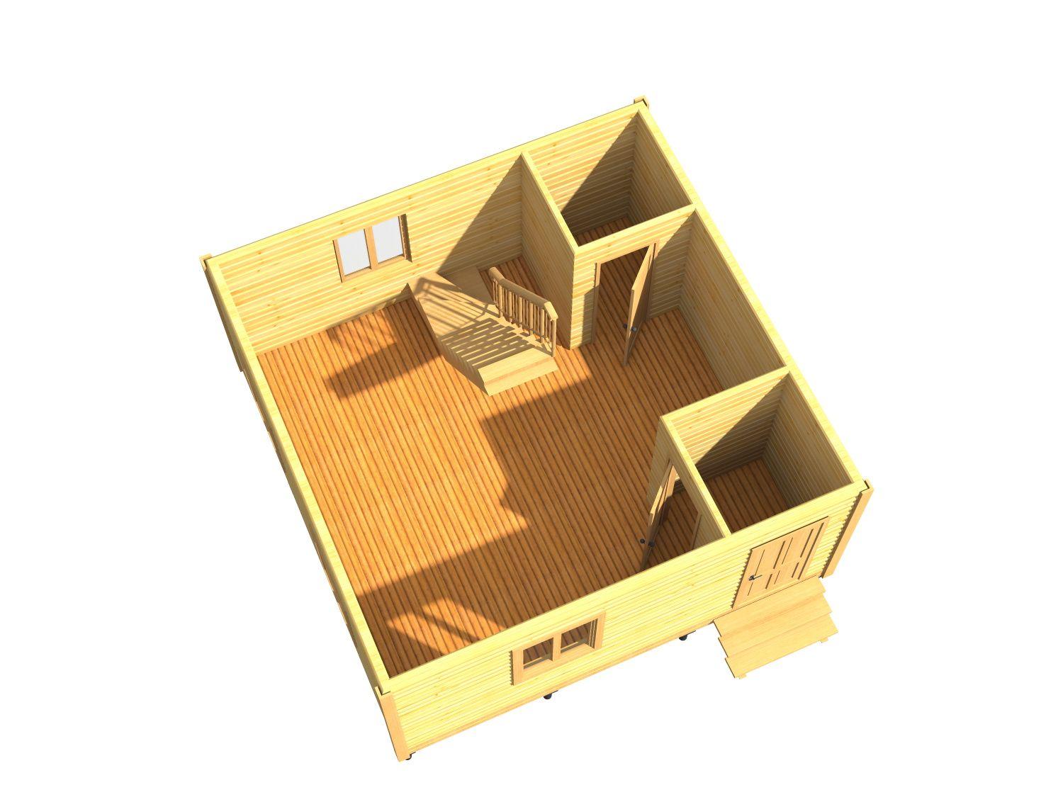 картинка Проект каркасного дома 6х6 (№К71) от компании Люксстрой