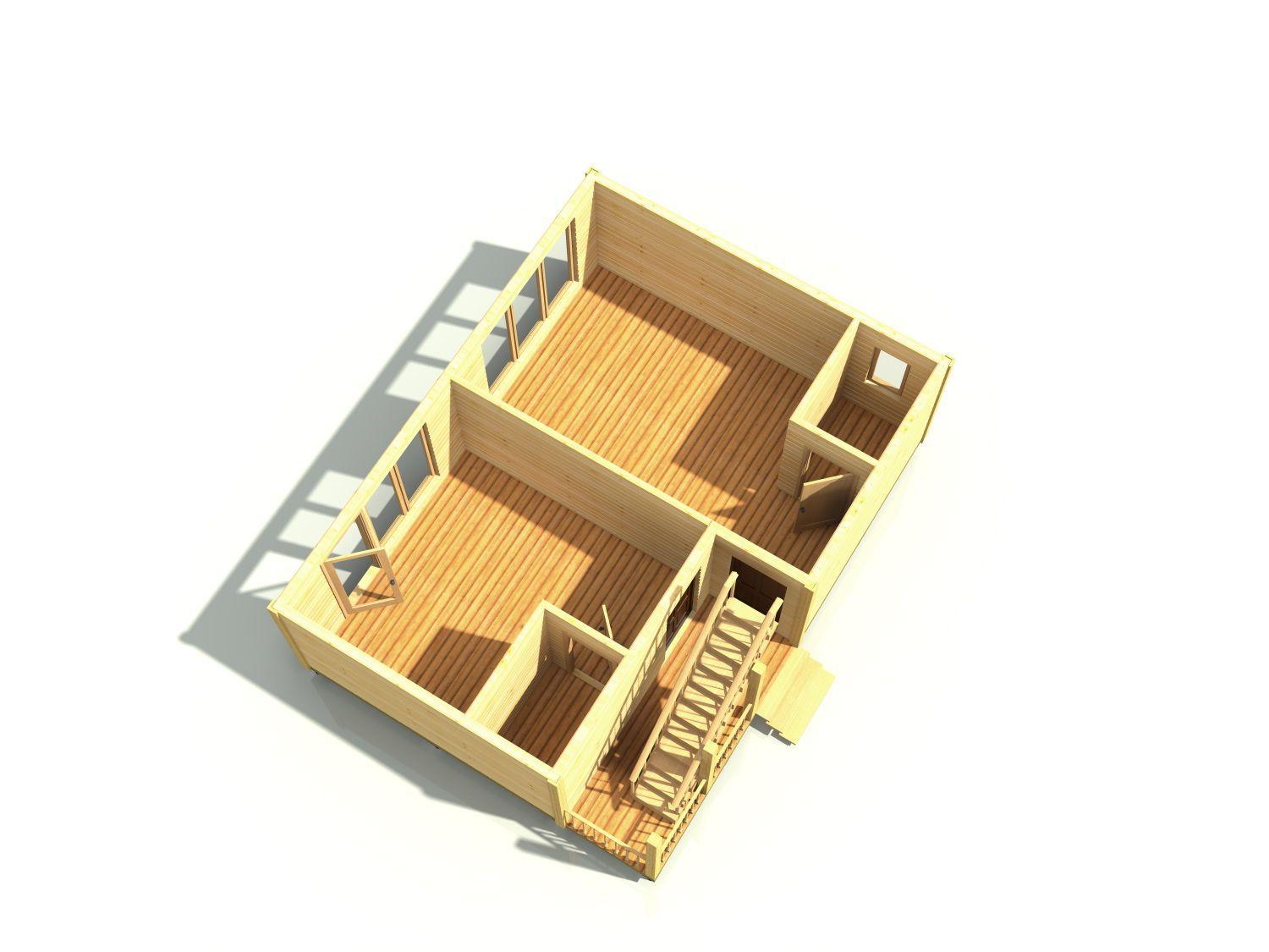 картинка Проект каркасного дома 6х8 (№К113) от компании Люксстрой