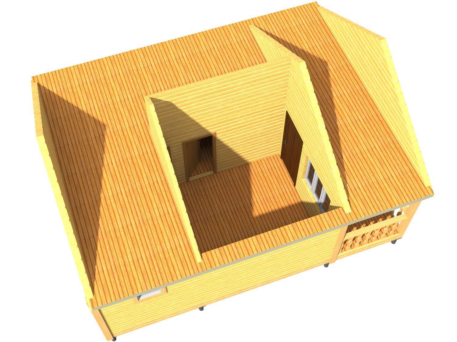 картинка Проект каркасного дома 6х8 (№К37) от компании Люксстрой