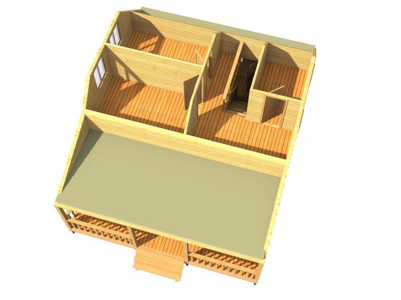 картинка Проект каркасного дома 8х9,5 (№К83) от компании Люксстрой