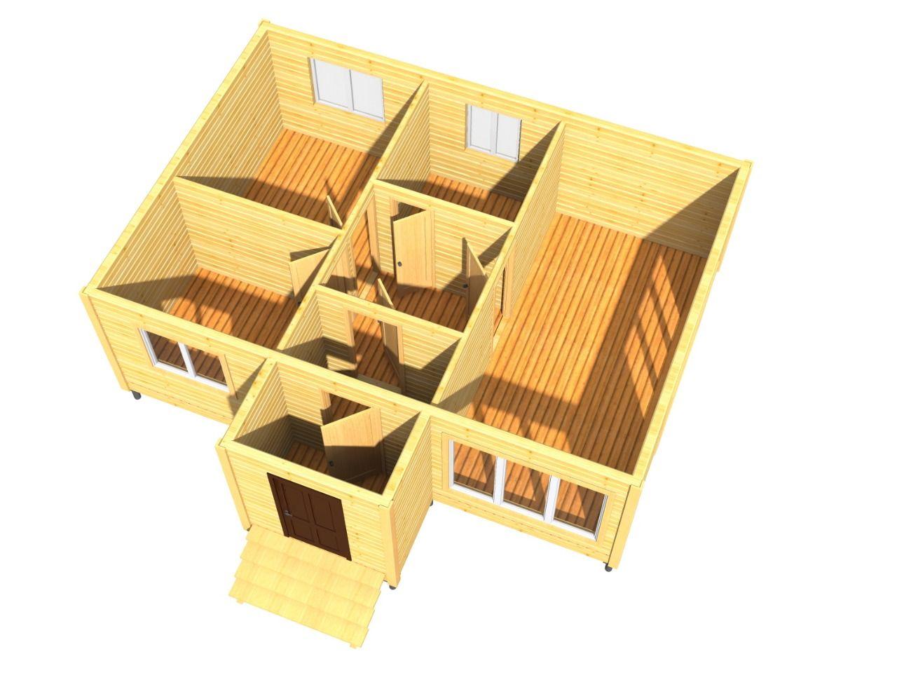 картинка Проект каркасного дома 6х8.5 (№К38) от компании Люксстрой