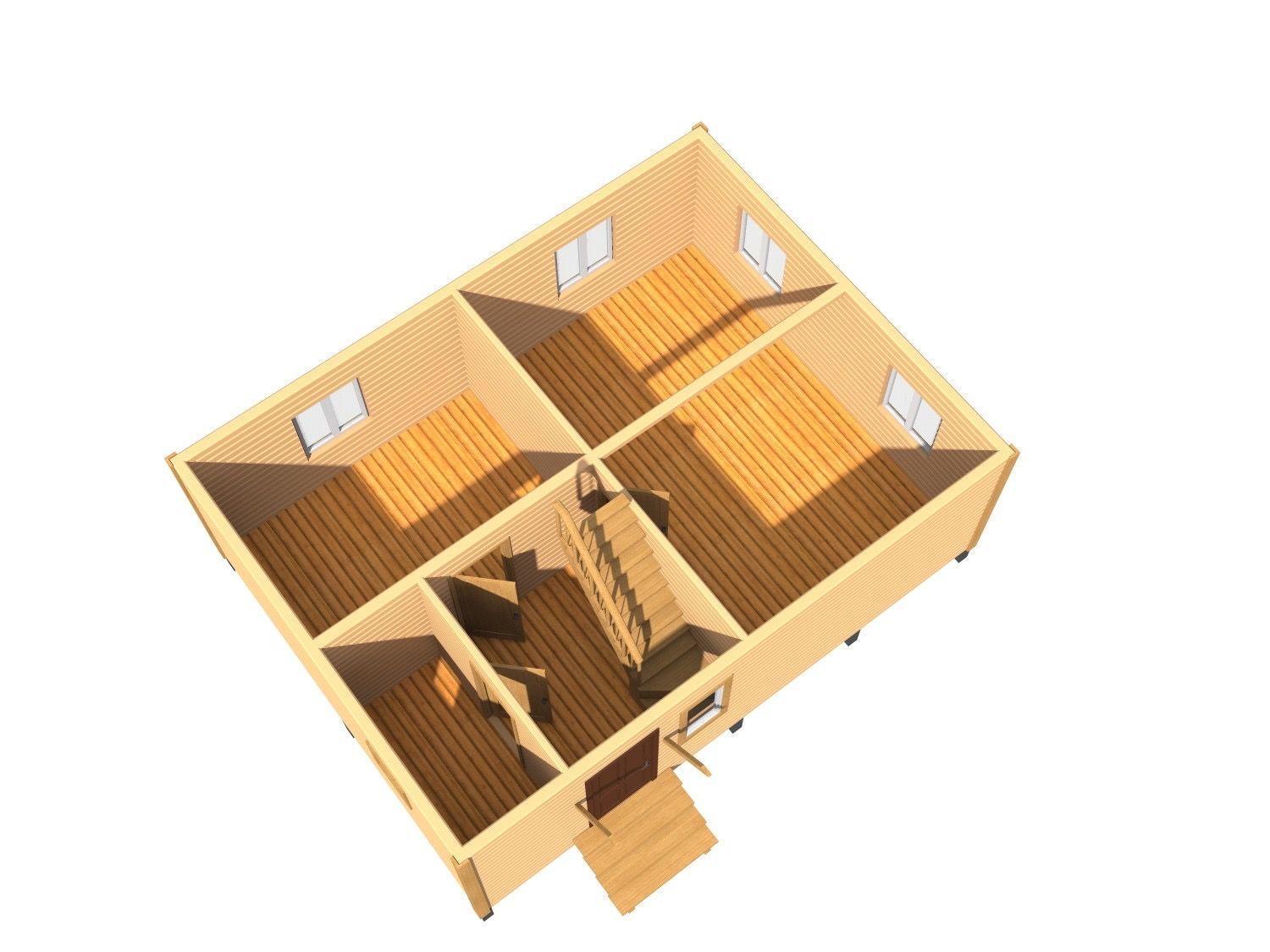 картинка Проект каркасного дома 6х8 (№К75) от компании Люксстрой